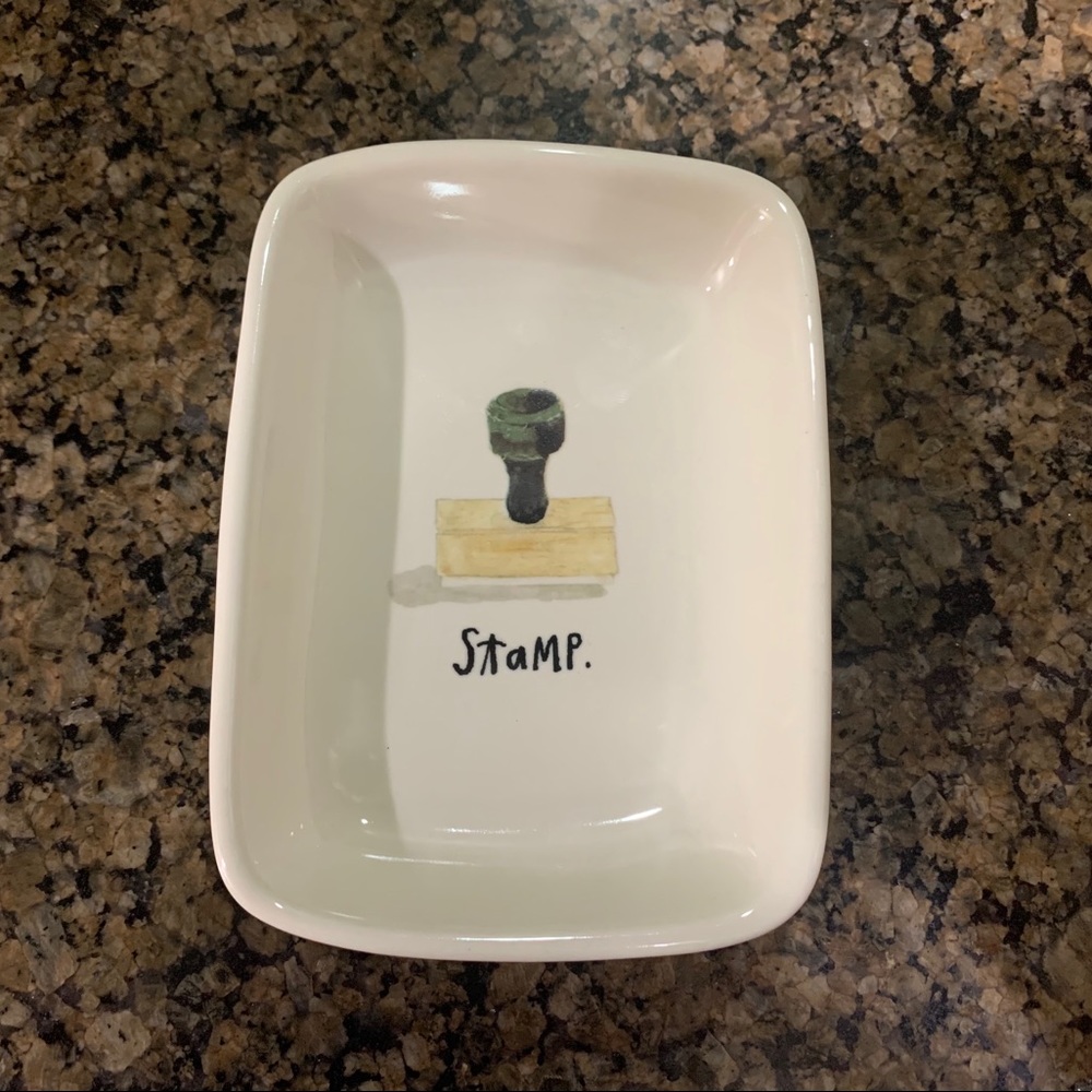 Rae Dunn “Stamp” trinket tray